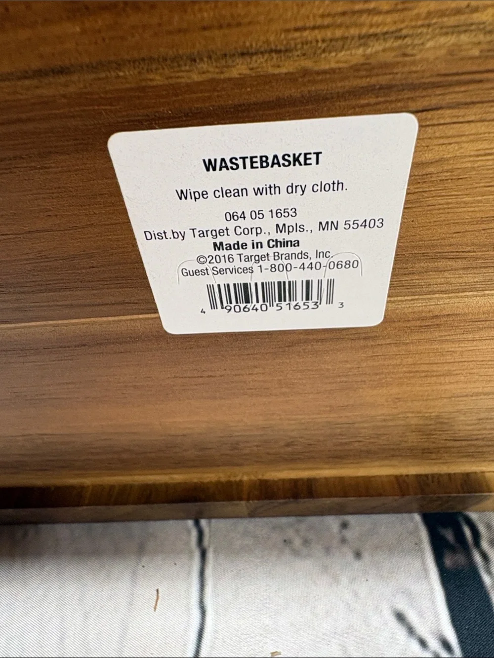 Wood-Effect Bathroom Accessory Set in Brown Wood - 4 Piece